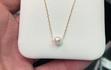 Load image into Gallery viewer, Princess Add A Pearl Starter Gold  Necklace