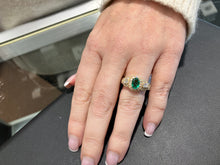 Charger l'image dans la galerie, Emerald And Diamond Gold Ring