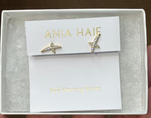Charger l'image dans la galerie, Gold Kiss Pave Stud Silver Earrings Gold Plated Ania Haie
