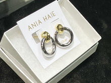 Load image into Gallery viewer, Two Tone Hoop Earrings