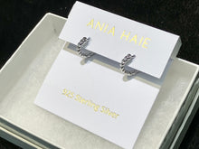 Load image into Gallery viewer, Silver Texture Small Huggie Hoop Earrings
