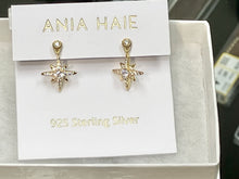 Load image into Gallery viewer, Gold Dangling Nova Star Stud Earrings