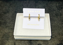 Load image into Gallery viewer, Gold Plated Oval Hoop Earrings