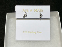 Load image into Gallery viewer, Silver Triangle Kiss Studs