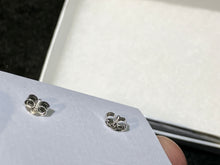 Load image into Gallery viewer, Silver Triangle Kiss Studs