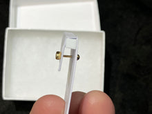 Load image into Gallery viewer, Gold Solitaire Cubic Zirconia Barbell Ania Haie