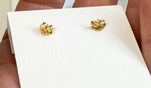 Load image into Gallery viewer, Gold Plated Pear Shaped Cubic Zirconia Stud Earrings