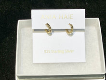 Load image into Gallery viewer, Gold Texture Small Huggie Hoop Earrings
