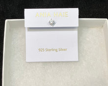 Load image into Gallery viewer, Silver Sparkle Round Barbell Single Earring