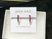 Load image into Gallery viewer, Gold Rosé Holiday Huggie Hoop Earrings