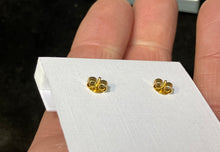Load image into Gallery viewer, Gold Pyramid Glam Stud Earrings