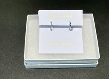 Load image into Gallery viewer, Silver Smooth Mini Huggie Hoop Earrings