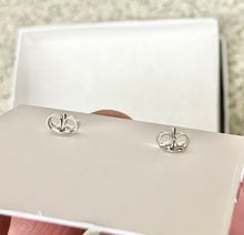 Load image into Gallery viewer, Silver Green Stud Earrings