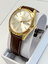 Load image into Gallery viewer, Seiko Watch With Leather Strap