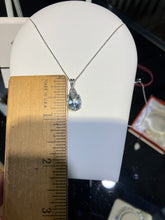 Load image into Gallery viewer, Aquamarine And Diamond White Gold Pendant