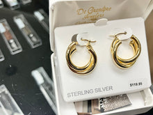 Load image into Gallery viewer, Double Tube Gold Vermeil Hoop Earrings