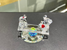 Load image into Gallery viewer, Seesaw Teddies Crystal Figurine