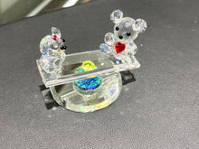 Load image into Gallery viewer, Seesaw Teddies Crystal Figurine