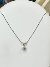Load image into Gallery viewer, Natural Round Half Carat Diamond Pendant And Chain