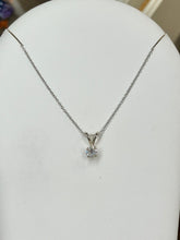 Load image into Gallery viewer, Natural Round Half Carat Diamond Pendant And Chain