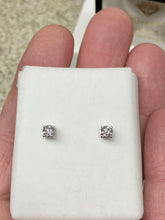 Load image into Gallery viewer, Half Carat Natural Diamond Stud Earrings