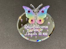 Load image into Gallery viewer, Butterflies Appear When Angels Are Near Butterfly Glass Figurine