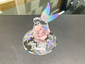 Hummingbird Love You Grandma Glass Figurine