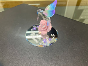 Hummingbird Love You Grandma Glass Figurine
