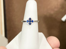 Load image into Gallery viewer, Sapphire And Diamond White Gold Ring