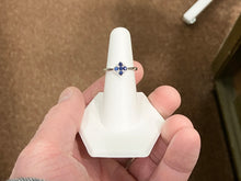 Load image into Gallery viewer, Sapphire And Diamond White Gold Ring