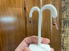 Load image into Gallery viewer, Silver Cardinal Dangle Earrings