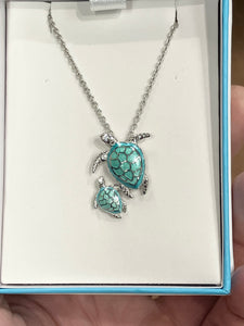 Turtles Silver Adjustable Pendant