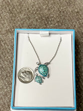 Load image into Gallery viewer, Turtles Silver Adjustable Pendant