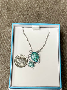 Turtles Silver Adjustable Pendant