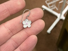 Load image into Gallery viewer, White Cherry Blossom Pink Sapphire Earrings