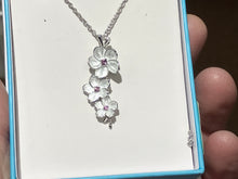 Load image into Gallery viewer, Cherry Blossoms Pink Sapphire Adjustable Silver Necklace