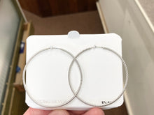 Load image into Gallery viewer, Big Silver Hoop Earrings