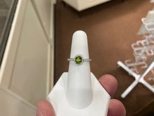 Load image into Gallery viewer, Peridot And Diamond White Gold Ring