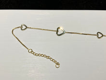 Load image into Gallery viewer, Gold Adjustable Heart Anklet