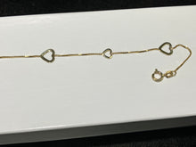 Load image into Gallery viewer, Gold Adjustable Heart Anklet