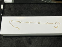 Load image into Gallery viewer, Gold Adjustable Heart Anklet