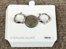 Load image into Gallery viewer, Sterling Silver Heart Shaped Hoop Earrings