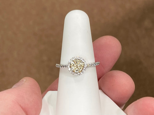 Natural Yellow Diamond White Gold Ring