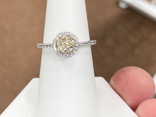 Load image into Gallery viewer, Natural Yellow Diamond White Gold Ring