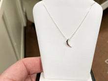 Load image into Gallery viewer, Crescent Moon Silver Adjustable Necklace