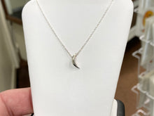 Load image into Gallery viewer, Crescent Moon Silver Adjustable Necklace