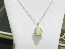 Load image into Gallery viewer, Opal And Diamond White Gold Necklace