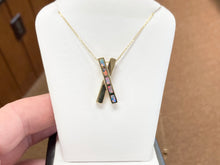 Load image into Gallery viewer, Inlaid Opal Gold Pendant And Chain