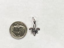 Load image into Gallery viewer, Fleur De Lis Silver Charm