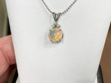 Load image into Gallery viewer, Opal And Diamond White Gold Pendant With Chain